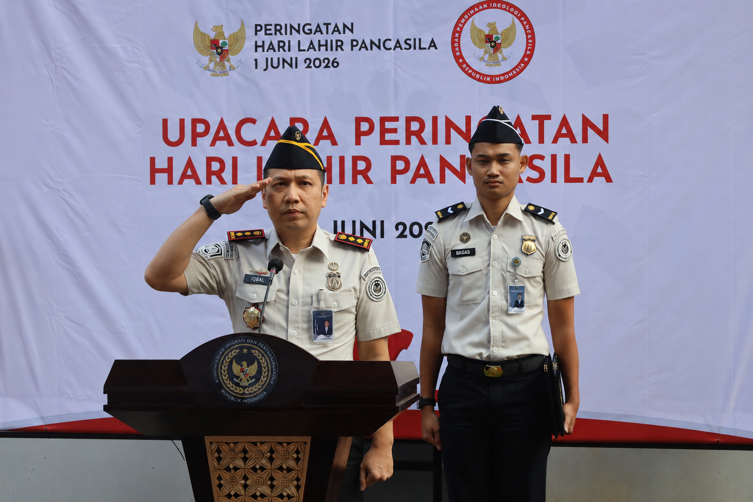 Kantor Imigrasi Jakarta Pusat - Kobarkan Semangat Pancasila, Imigrasi Jakarta Pusat Gelar Upacara Hari Lahir Pancasila 2026